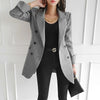2022 Autumn Winter Women Woolen Blazers Coat Femme with Belt Pockets Formal Jackets Outerwear England Suit Tops Chaqueta Mujer