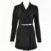 2023 Autumn Women's Suit Temperament Self-cultivation Long-sleeved V-neck Small Suit Skirt Two-piece Short Skirt Female