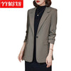 2022 Autumn and Winter Large Size Women's Suit Office High-end Elegant Long-sleeved Ladies Jacket Blazer Overalls