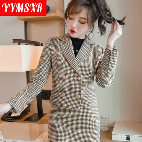 2022 Autumn and Winter Women's Long Sleeve Professional Tailored Suit Formal Trouser Suit Interview Sales Work Clothes A039