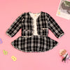 2022 Autumn/winter Children's Clothing Western Plaid Dress Coat