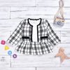 2022 Autumn/winter Children's Clothing Western Plaid Dress Coat