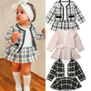 2022 Autumn/winter Children's Clothing Western Plaid Dress Coat