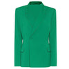 2022 Brand Week Street Photo Trend Chic Elegant Green Suit Coat  Leisure Versatile Women Blazer
