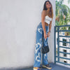 2022 Casual Printed Heart Straight Slim Jeans Vintage High Waist Trousers Women Denim Pants Vaqueros Mujer Streetwear