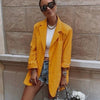 2022 Casual Woman Linen Blazer Green Oversized Cotton Autumn Female Loose Pocket Outwear Ladies Streetwear Blazers