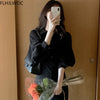 2022 Chic Korea Clothes Fenimine Vestidos Women Long Sleeve Elegant Office Lady Vintage Solid Shirt Dress