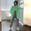 2023 Chic Loose Woman Blazer Spring Summer White Pink Green Black Jacket Female Oversized lined coats Outwear blezer women