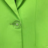 2022 Designer Jacket Female Plus Shoulder Single Long Button Blazer Green Fluorescent High Street Autumn Fashion