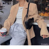 2022 Double Breasted Blazer Long Sleeve Jacket Women Loose Coat 2022 Autumn Winter Female Streetwear Over Size Plus Clothes