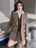 2023 Early Autumn Women's Retro Badge Jacquard Double-breasted Suit Women Blazer