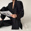 2023 Early Autumn White Suit Drape Elegant Business Wear Shoulder Pads High Sense Split Jacket Blazer For Office Lady