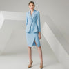 2022 Elegant Designer Long Sleeve Blazer and Pencil Skirt 2 Piece Set Skirt Suits Women Office Ladies Formal Workwear Clothes