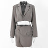 2022 Fall 2Pcs Matching Set Blazer Skirts Women Suits Elegant Button Sexy Casual Streetwear Blazer Mini Skirt Jacket Sets Mujer