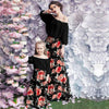 2022 Family Matching Clothes Patchwork Maxi Dress Mother Girl Daughter Autum Flower Long Sleeve Dresses Mom And Me Women Vestido