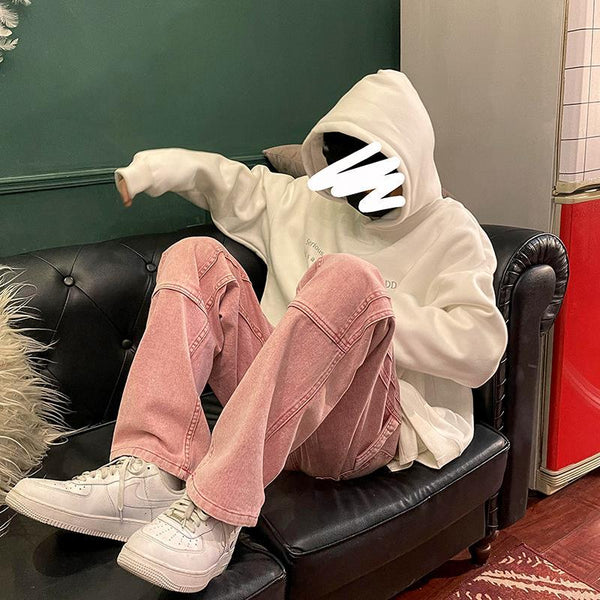 2022 Individuality Patchwork Jean Women Straight Stripe Denim Pant Female Hip Hop Streetwear Trouser Men Plus Size Jean