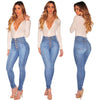 2022 Item High Waist Hip Slim Fit Button Jeans Casual Women's Pants High Waist Jeans  Skinny Jeans Woman