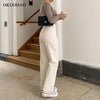 2022 Jeans Women Straight Leg Mom Pants White Loose High Waist Baggy Jean Wash Trousers Cotton Classic Female Denim Pant