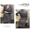 2023 Office Ladies suit women blazer dress Double Breasted Button Front Military Style Long Sleeve Dress