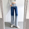 2022 Woman Jeans Casual High Waist Wide Leg Denim Heart Blue Pants Streetwear Vintage Quality Harajuku Straight Pants