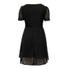 2022  Women Office Black Dress Summer  V-neck Pure Temperament Short Sleeve Dress Streetwear Women Dress Robe