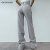 2022 Flared Jeans Women High Waist Mom Jeans Denim Trousers Female Streetwear White Vintage Clothes Boot Cut Wide Oversize Pants