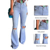 2022 High Waist Jeans Mom Boyfriend Flare Jeans For Women Black Denim Skinny Jeans Woman Wide Leg Female Pants Plus Size Ladies