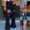 2022 High Waist Jeans Mom Boyfriend Flare Jeans For Women Black Denim Skinny Jeans Woman Wide Leg Female Pants Plus Size Ladies