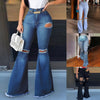2022 High Waist Jeans Mom Boyfriend Flare Jeans For Women Black Denim Skinny Jeans Woman Wide Leg Female Pants Plus Size Ladies