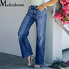 2022 High Waist Loose Jeans For Women Comfortable Casual Straight Leg Baggy Pants Mom Jeans Washed Boyfriend Jeans New