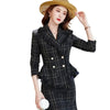 2023 High-quality Women's Suits Plus Size Autumn and Winter Elegant Professional Suit Skirt and Overalls 2-piece Set