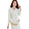 2023 High-quality Women's Suits Plus Size Autumn and Winter Elegant Professional Suit Skirt and Overalls 2-piece Set