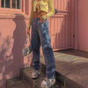 2022 Hip Hop High Waist Loose Comfortable Jeans Women's Large Size Casual Straight Pants Mom Jeans Washed Jeans