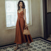 2022 Island Holiday Beach skirt women's summer acetate Satin cross thin shoulder strap sexy open back suspender skirt Fairy