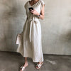 2022 Japan Style Summer Women's Dress Temperament Loose Casual Elegant Stripe Lace V-neck Summer Simple Sale