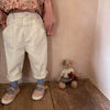 2022 Korean Style Autumn Kids Boys Girls Pants Loose Radish Haren Pocket Coffee Apricot Trousers Children Clothes E1219