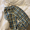 2022 Ladies Spring Summer Harajuku Checkered Pajama Plaid Pants Women Oversize Wide Leg Trousers Female Korean Style High Waist