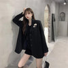 2023  Blazer Women Single-breasted Suits Jacket Ladies Loose Long Sleeve Blazer Coat Wild Casual Jacket Mujer Vestido