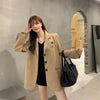 2023  Blazer Women Single-breasted Suits Jacket Ladies Loose Long Sleeve Blazer Coat Wild Casual Jacket Mujer Vestido