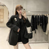 2023  Blazer Women Single-breasted Suits Jacket Ladies Loose Long Sleeve Blazer Coat Wild Casual Jacket Mujer Vestido