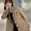 2023  Blazer Women Single-breasted Suits Jacket Ladies Loose Long Sleeve Blazer Coat Wild Casual Jacket Mujer Vestido