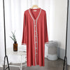 2022 Autumn Cotton Nightgown Women Nightdress Sleepwear Long Sleeve Night Midi Dress Female Nighties Nightwear