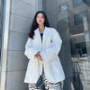 2023 Autumn  Women Overcoat Loose Solid Color Men Coat Cotton Casual Elegant Unisex Outwear T493