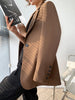 2023 Autumn Women Vintage Single Button Slim Blazer Coat Office Long Sleeve Jackets Female Suit Outerwear Chic Tops