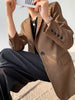 2023 Autumn Women Vintage Single Button Slim Blazer Coat Office Long Sleeve Jackets Female Suit Outerwear Chic Tops
