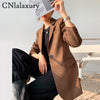 2023 Autumn Women Vintage Single Button Slim Blazer Coat Office Long Sleeve Jackets Female Suit Outerwear Chic Tops