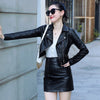 2022 Autumn Women Pu Leather Jacket Woman Zipper Short Coat Female Black Bomber Faux Leather Outwear spring Blazer HB981