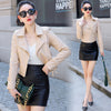 2022 Autumn Women Pu Leather Jacket Woman Zipper Short Coat Female Black Punk Bomber Faux Leather Outwear spring  Blazer
