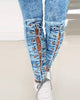 2022 Casual Daily Wear Solid Color Lace-up Jeans Female Long Skinny High Waist Women's Pants Leggings