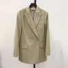 2022 Double-breasted Lapel Profile Suit Women Worsted Wool Loose Suit Jacket